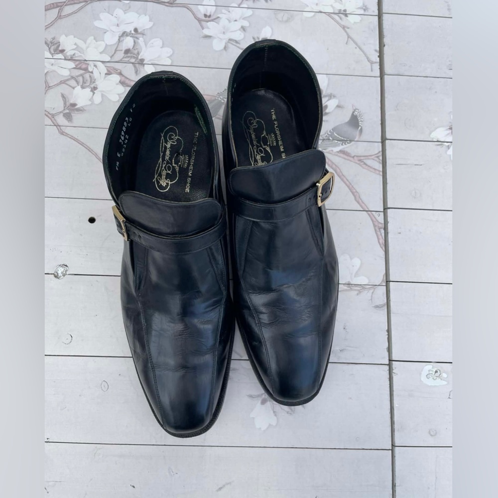 Florsheim Black Leather Monk Strap Dress Boots